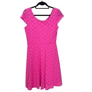 Ronni Nicole Lace Skater Dress Womens Size 8 Rose Pink NWT